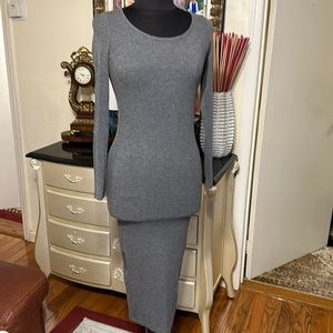 NAIN GIRL GRAY COLOR SWEATER DRESS SIZE XS LITTLE BIT STRETCHY FABRIC